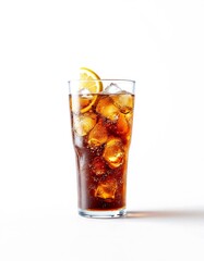 Refreshing Iced Cola with Lemon Slice - Summer Drink Photography