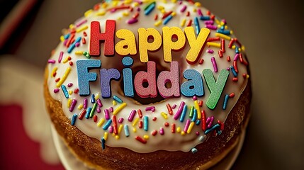 Happy Friday Donut Delight: A Colorful Celebration of the Weekend