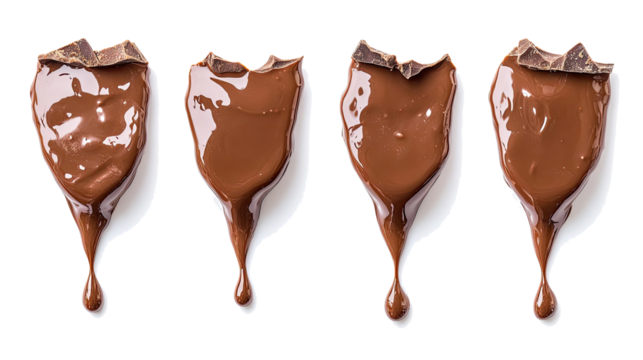 Melted Brown Chocolate Drips Create an Elegant Display Generative AI