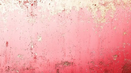 Textured Pink and Gold Abstract Wall Background Grunge Distressed Vintage Paint