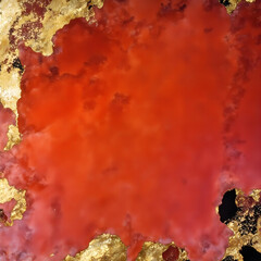 chinese new year oriental wave pattern red backdground border frame design 57