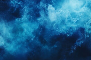 Blue smoke on black background. Abstract background