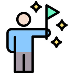 Achievement Outline Color Icon