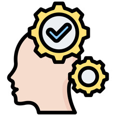 Learning Mindset Outline Color Icon