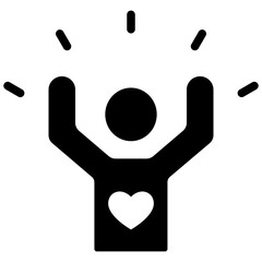 Self Esteem Glyph Icon