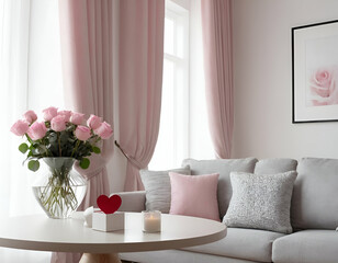 Naklejka premium Decent background pink grey