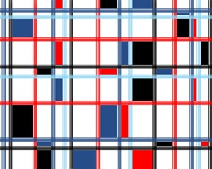 abstract background with squares blue, red and black white