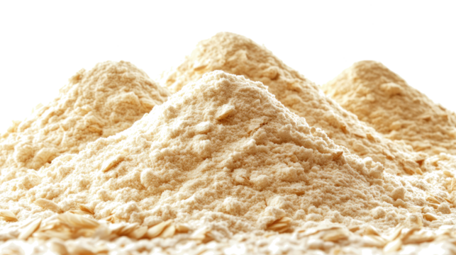 Piles of Flour Isolated on Transparent Background Generative AI