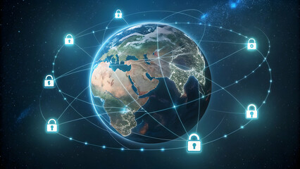 Digital Security Network Around Planet Earth with Global Connectivity