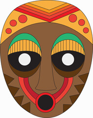 Fototapeta premium A vector art of an African Mask.