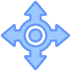 Pivot Point Blue Icon