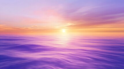 Obraz premium Serene Sunset Over Calm Purple Ocean Waters