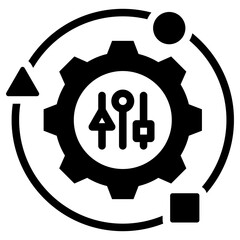 Adaptability Glyph Icon