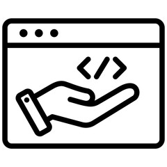 Fototapeta premium Saas Outline Icon
