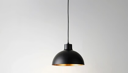 Modern Pendant Lamp with Matte Black and Gold Finish