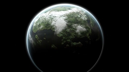 An Egg Shaped Planet Showing Lush Green Vegetation