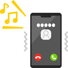 着信中のスマートフォンの画面