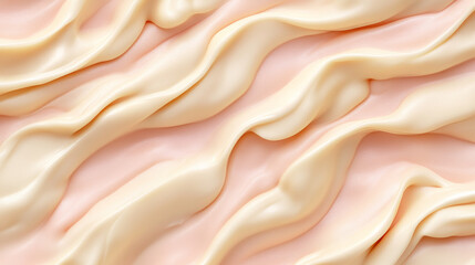 Fototapeta premium Creamy abstract texture with flowing waves