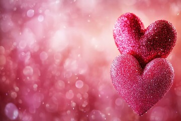 Fototapeta premium Valentine e-card design with animated hearts and customizable text fields