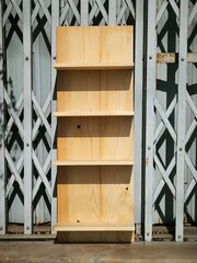 Shelves made of pine wood