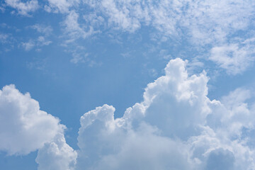 Summer blue sky cloud gradient light white background. Beauty cloud