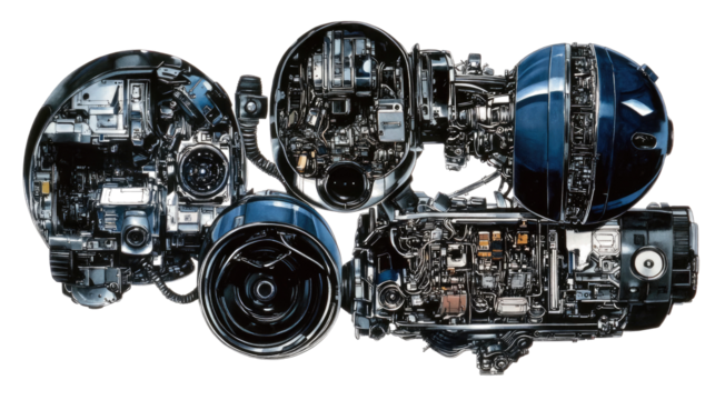 Robotic Cyber Anime Designs Generative AI