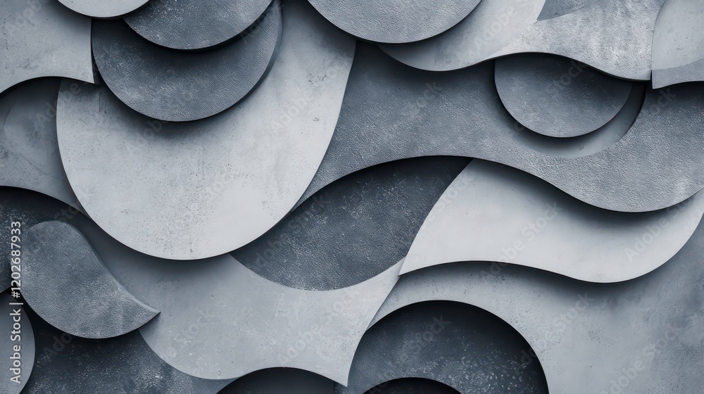 Poster abstract grayscale layered shapes background texture.