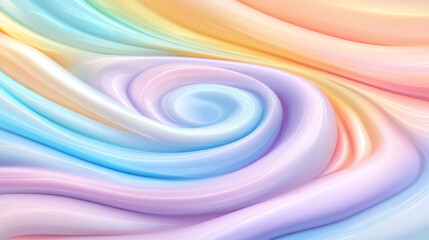 Colorful abstract swirl with pastel hues