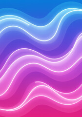 Abstract Neon Wave Background Vibrant Pink Purple and Blue Gradient with Glowing Lines