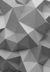 Fototapeta premium Abstract Gray Low Polygonal Background Geometric 3D Texture Triangular Pattern Design