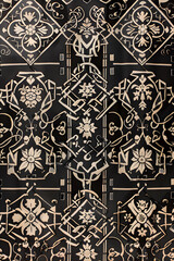 Fototapeta premium Timeless Opulence: An Iconic Luxury Design Pattern Infused with Geometric & Floral Motifs