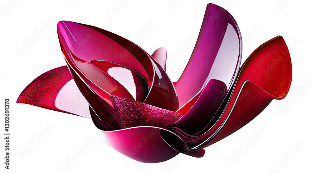 Poster stylish set of abstract red screen tones for design generative ai