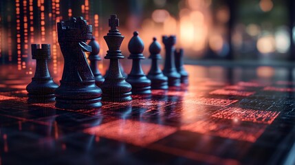 Strategic Chess Game in a Futuristic Setting