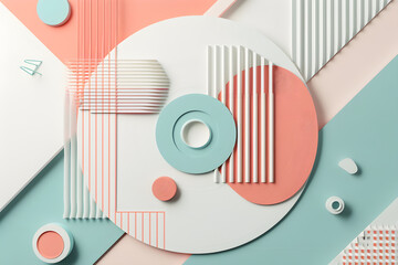 Mid-Century Modern-Inspired Abstract LP Design for Retro Music Enthusiasts