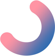 Groovy Gradient Holographic Shape Element