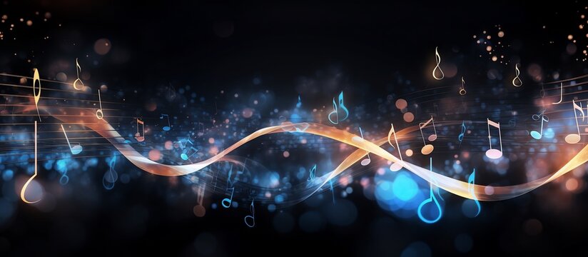 Abstract Music Wave: A Symphony of Light and Sound