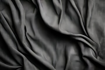 Fototapeta premium Draped dark fabric, elegant texture.