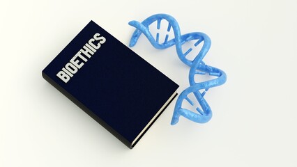 A 3d rendering of solid book titled 