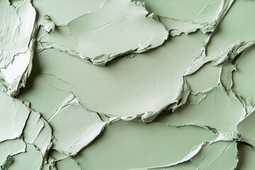 Textured sage green paint or clay close-up