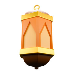 3d render illustration of islamic lamp for ramadan month