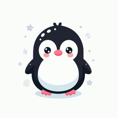 Adorable Penguin Cartoon Animal Character Design