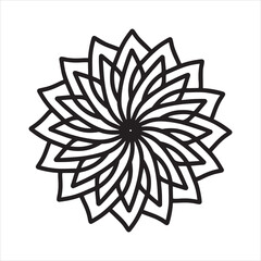 Flower Mandala vector art illustration.