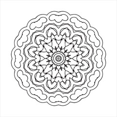 Flower Mandala vector art illustration.