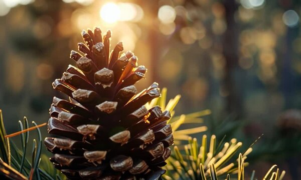 pine cones on the tree