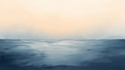 Obraz premium Serene Seascape Pastel Sky Tranquil Ocean Water