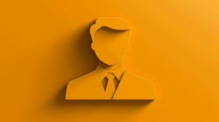 Portrait of a confident businessman in suit and tie on striking orange background