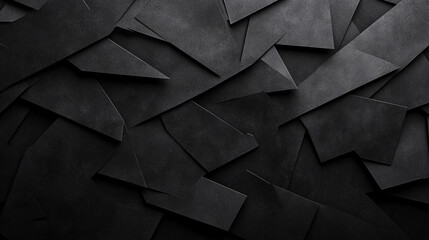 Textured black paper layers arranged artistically on a flat surface for creative design