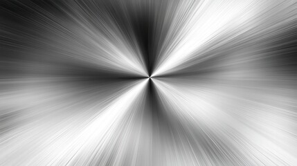 Fototapeta premium Abstract Silver Metal Texture Brushed Steel Background Radiating Lines Design Industrial Style