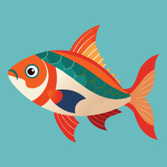 Very nice fish in vector illustration