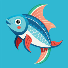 Fototapeta premium Very nice fish in vector illustration